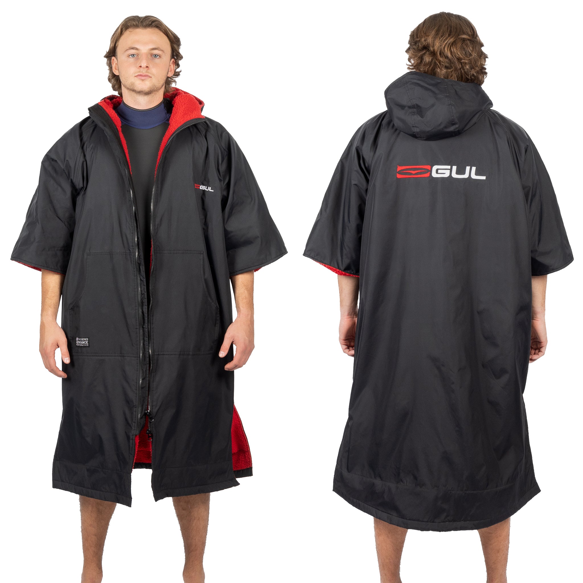 Gul EVORobe Hooded Changing Robe Black/Red