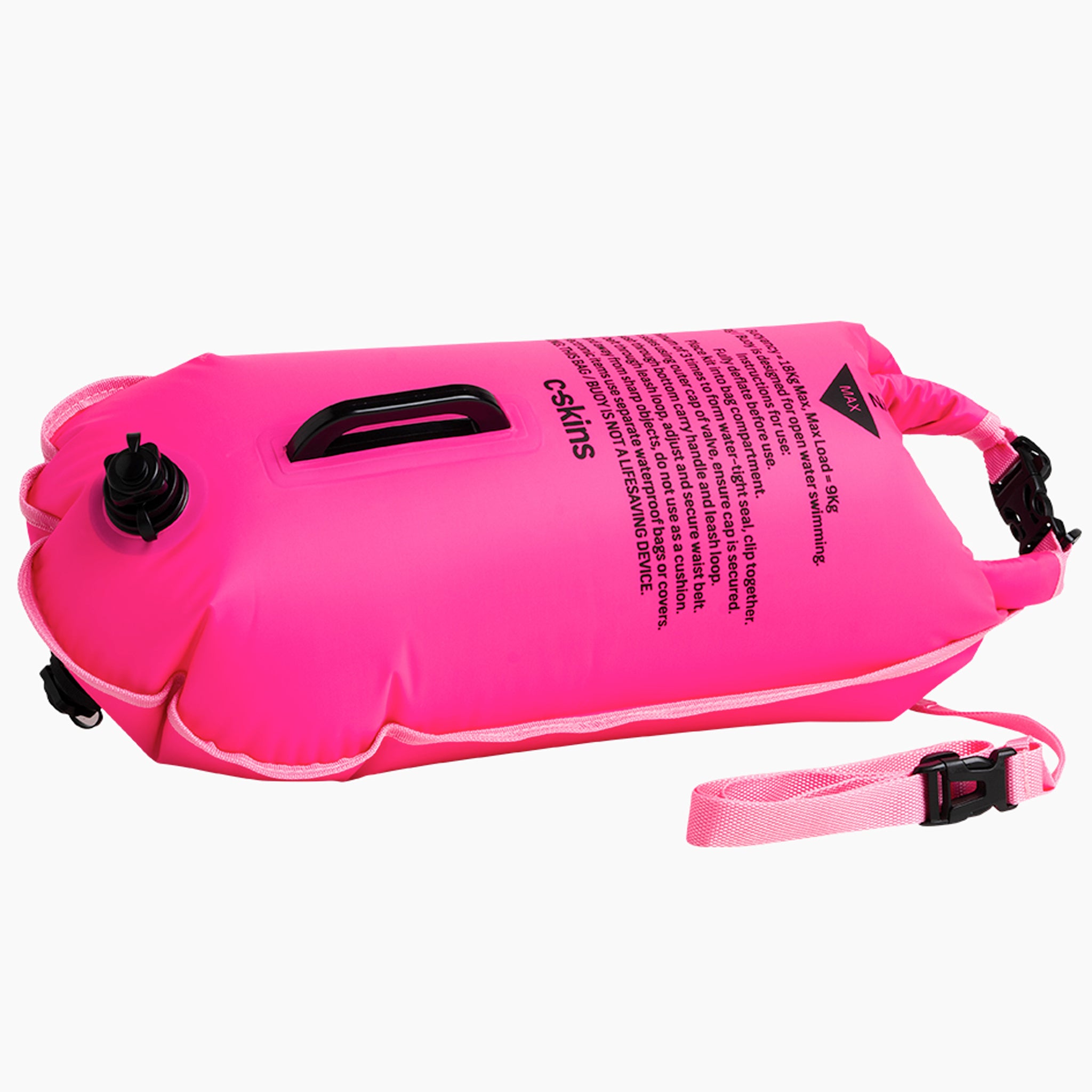 C-Skins Swim Research Swim Safety Buoy 28L Dry Bag Pink | Back