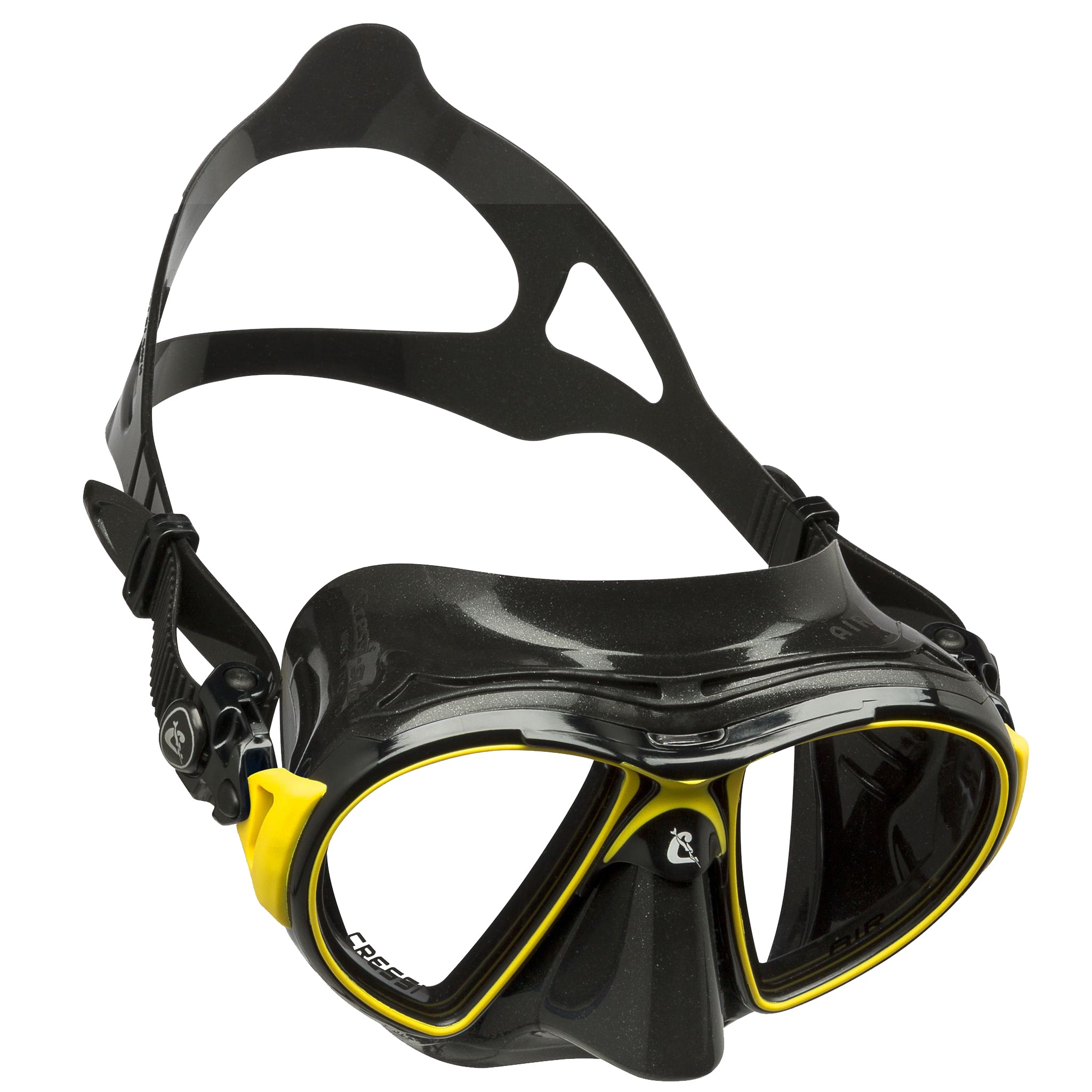 Cressi Air Black Diving Mask | Black/Yellow