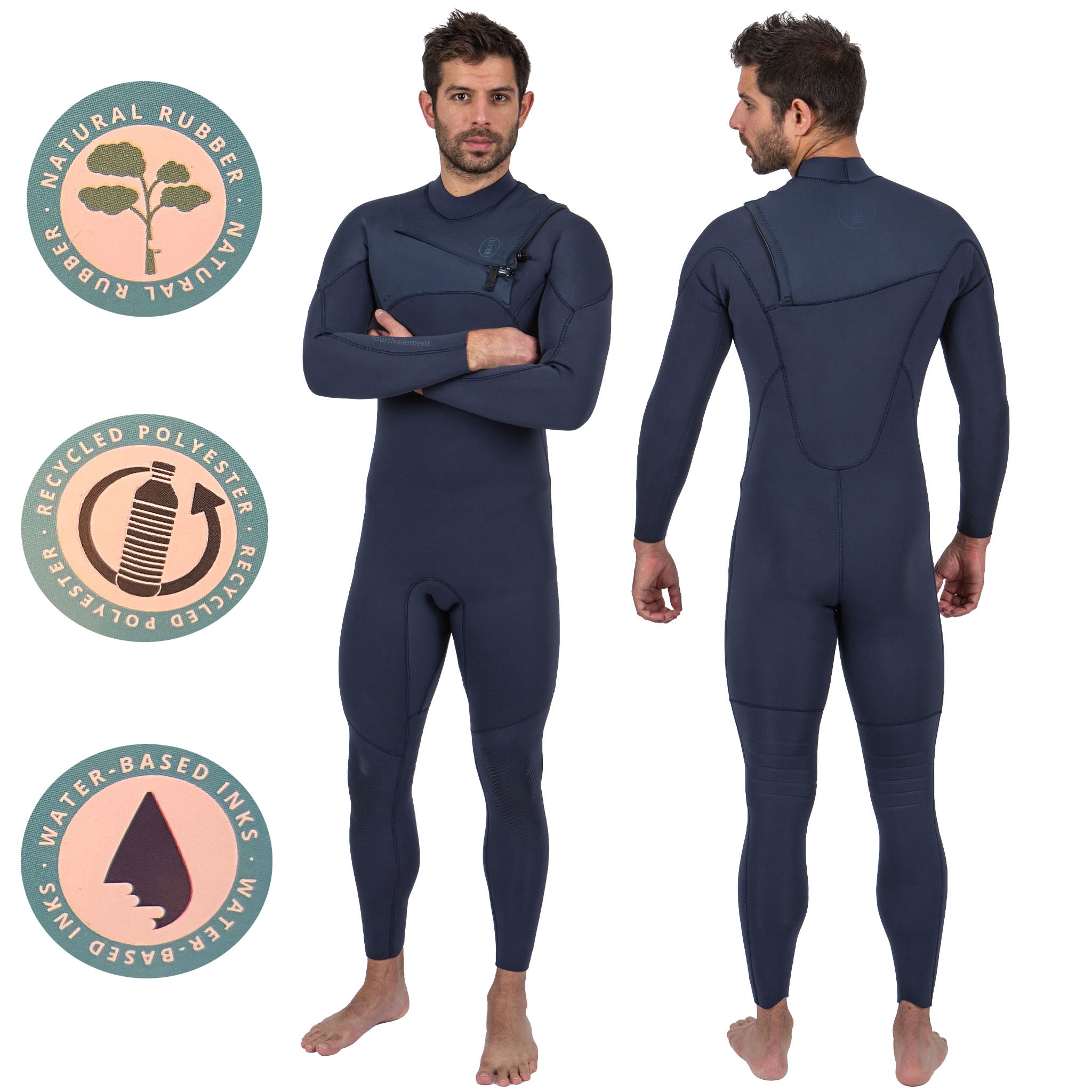 Fourth Element Surface Men's Yulex 4/3mm Chest Zip Wetsuit