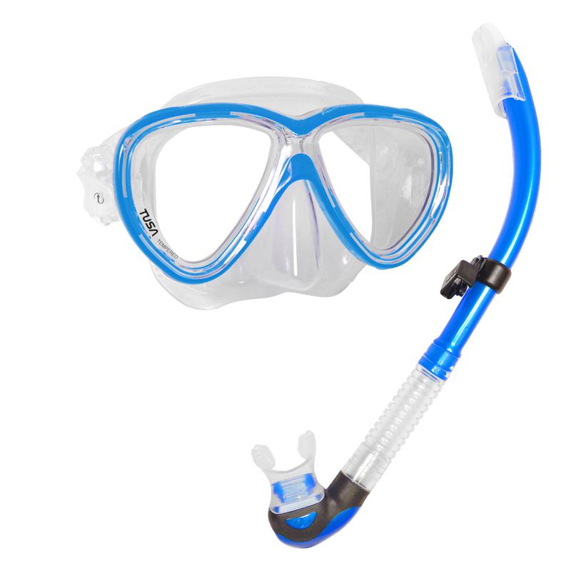 Tusa Freedom One Mask & Platina II Set | Fishtail Blue