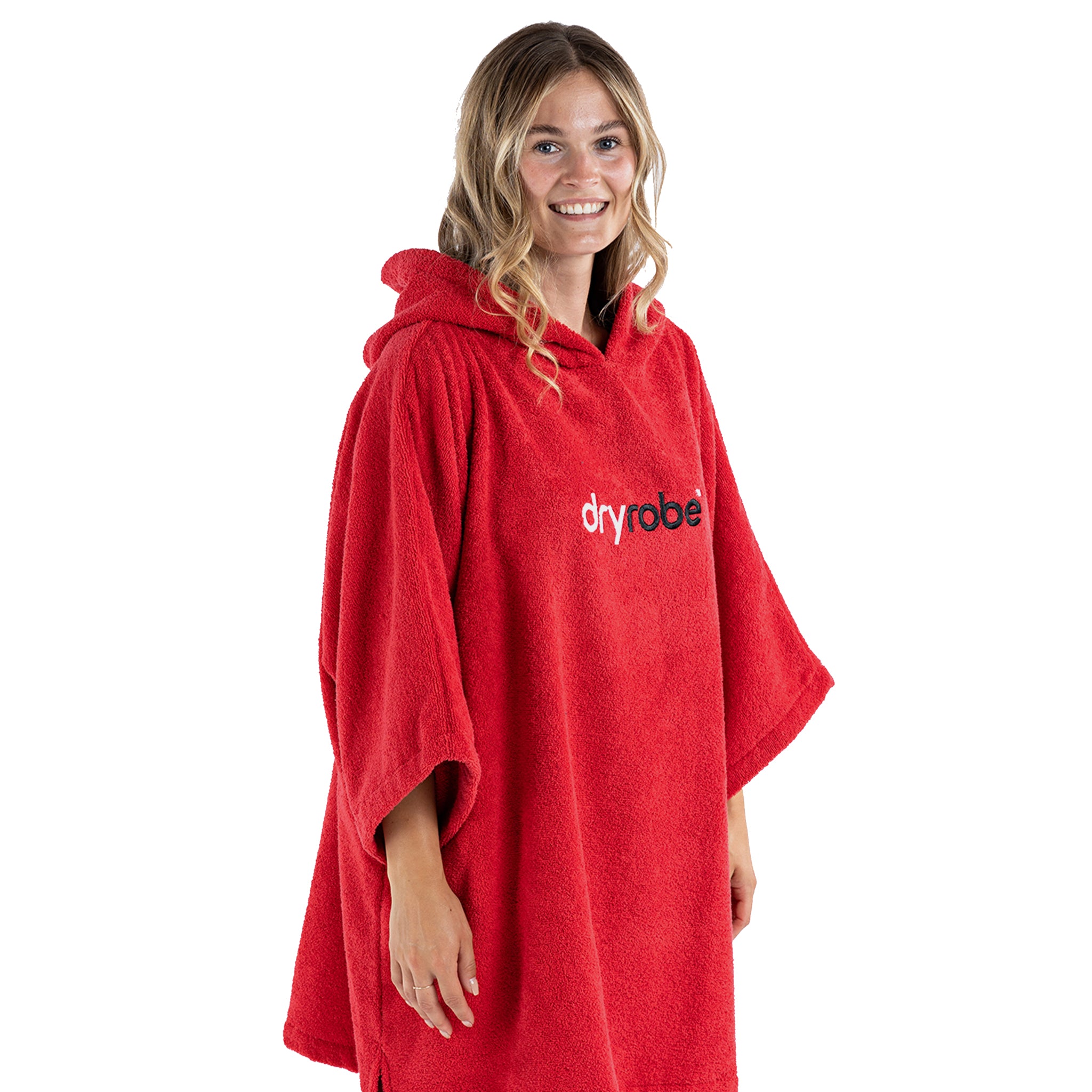 dryrobe Organic Cotton Adult Towel dryrobe Poncho | Red