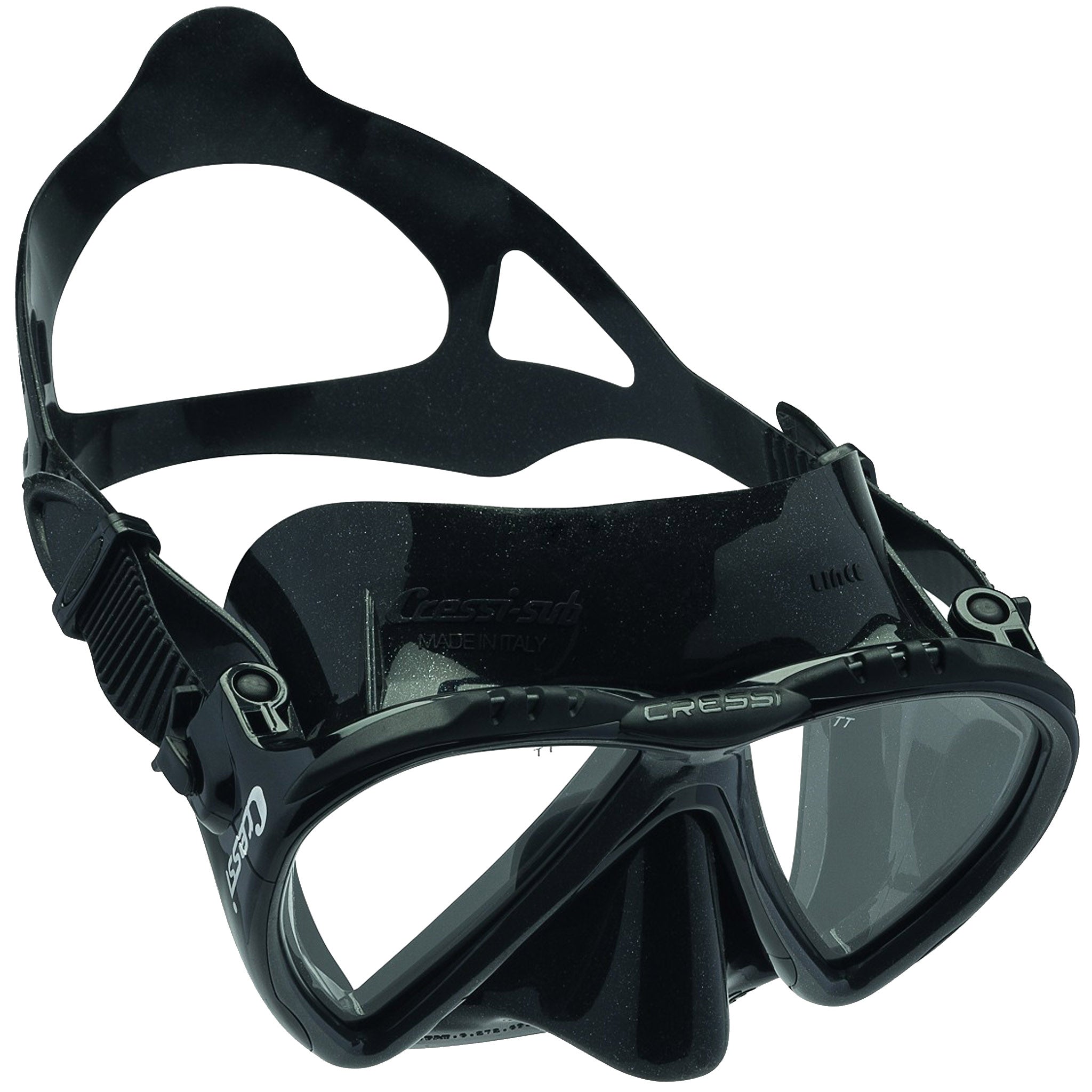 Cressi Lince Diving and Snorkelling Mask | Black/Black