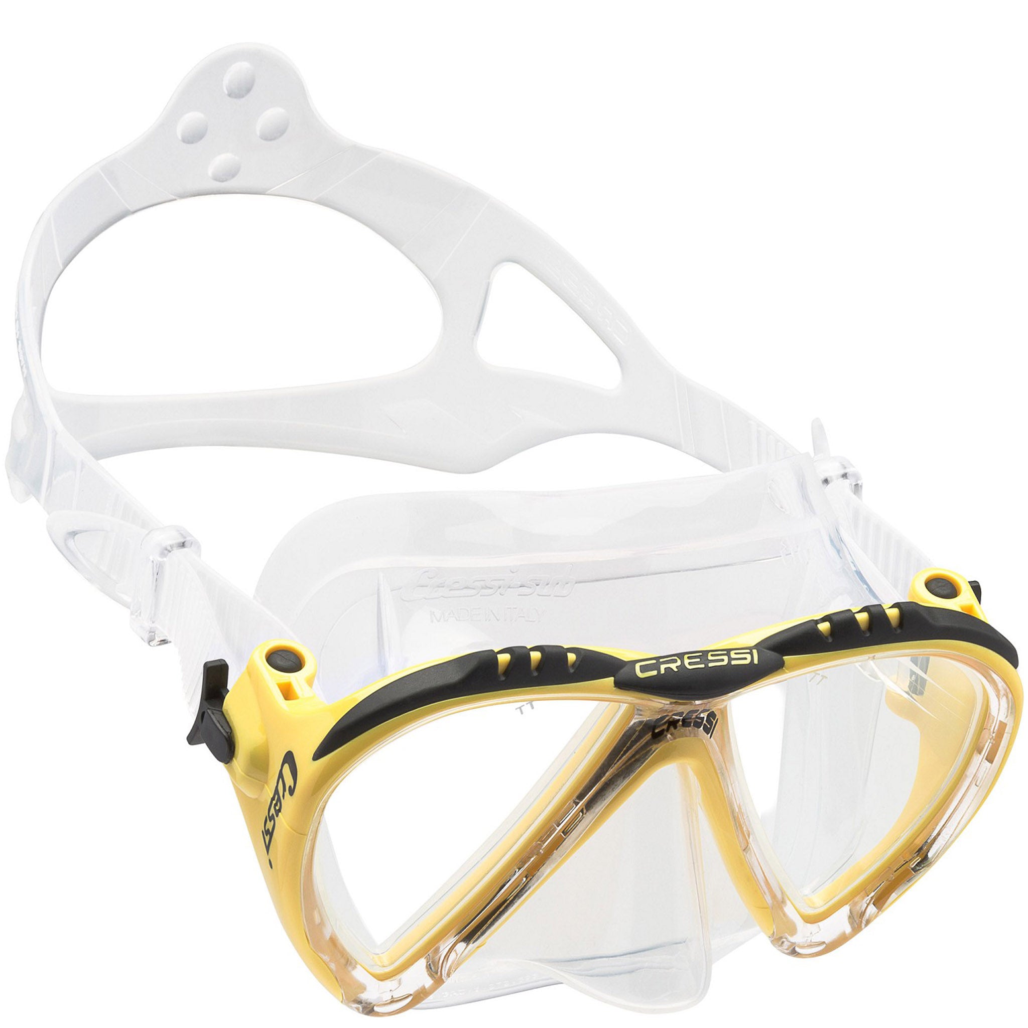 Cressi Lince Diving and Snorkelling Mask | Yellow/Black