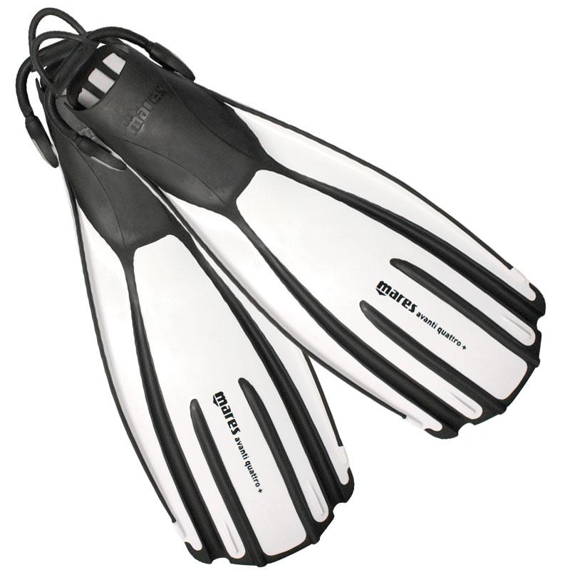 Mares Avanti Quattro Plus Scuba Diving Fins, white