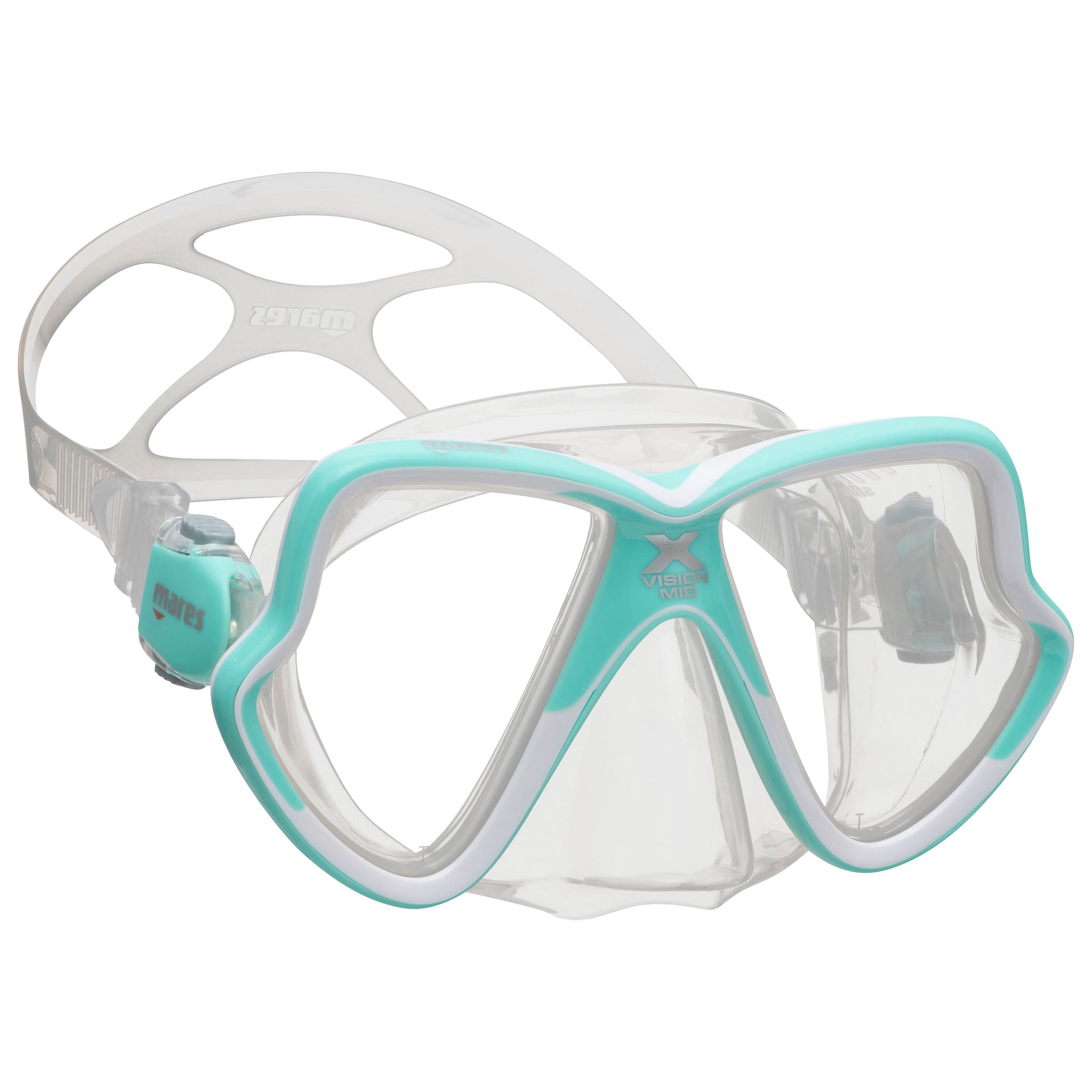 Mares X-Vision MID 2.0 Mask for Smaller Faces | Aqua/White