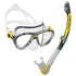 Cressi Big Eyes Evo Mask & Alpha Ultra Dry Snorkel set | Yellow Clear