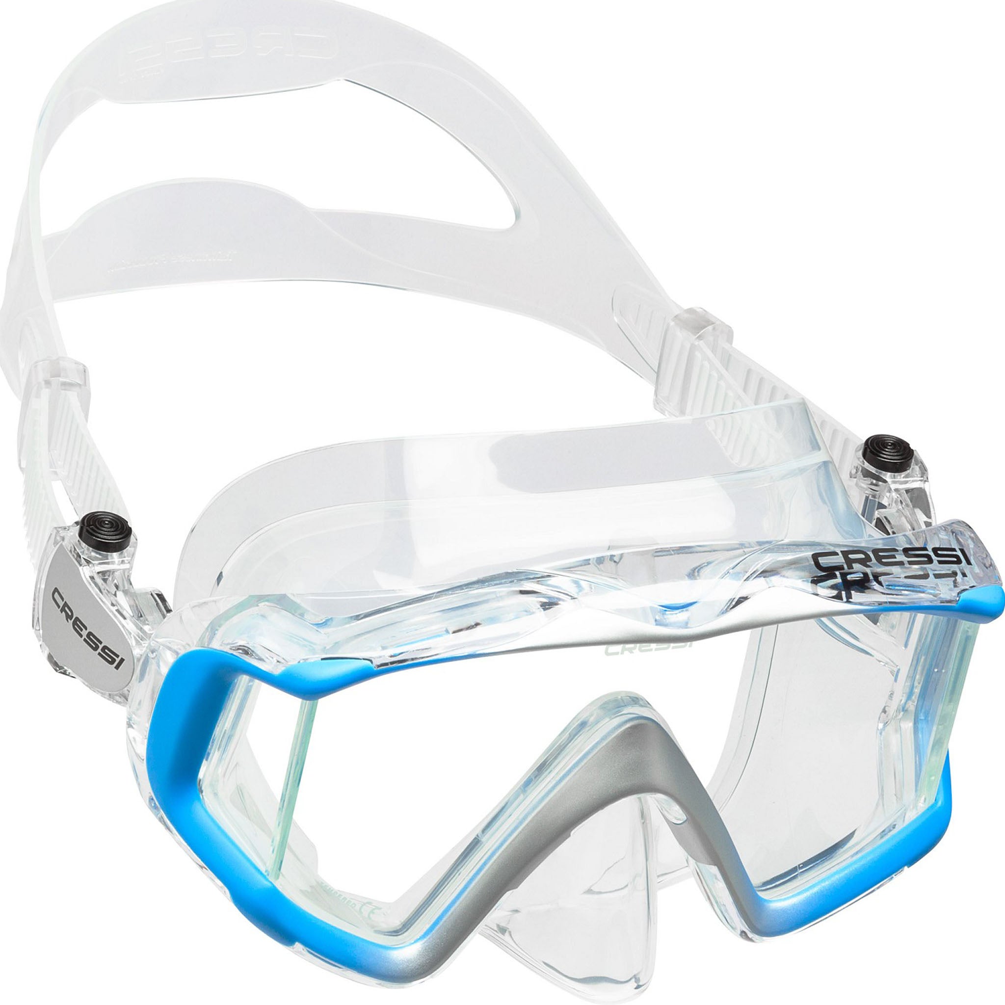 Cressi Liberty TriSide Mask for Diving and Snorkelling | Clear Blue