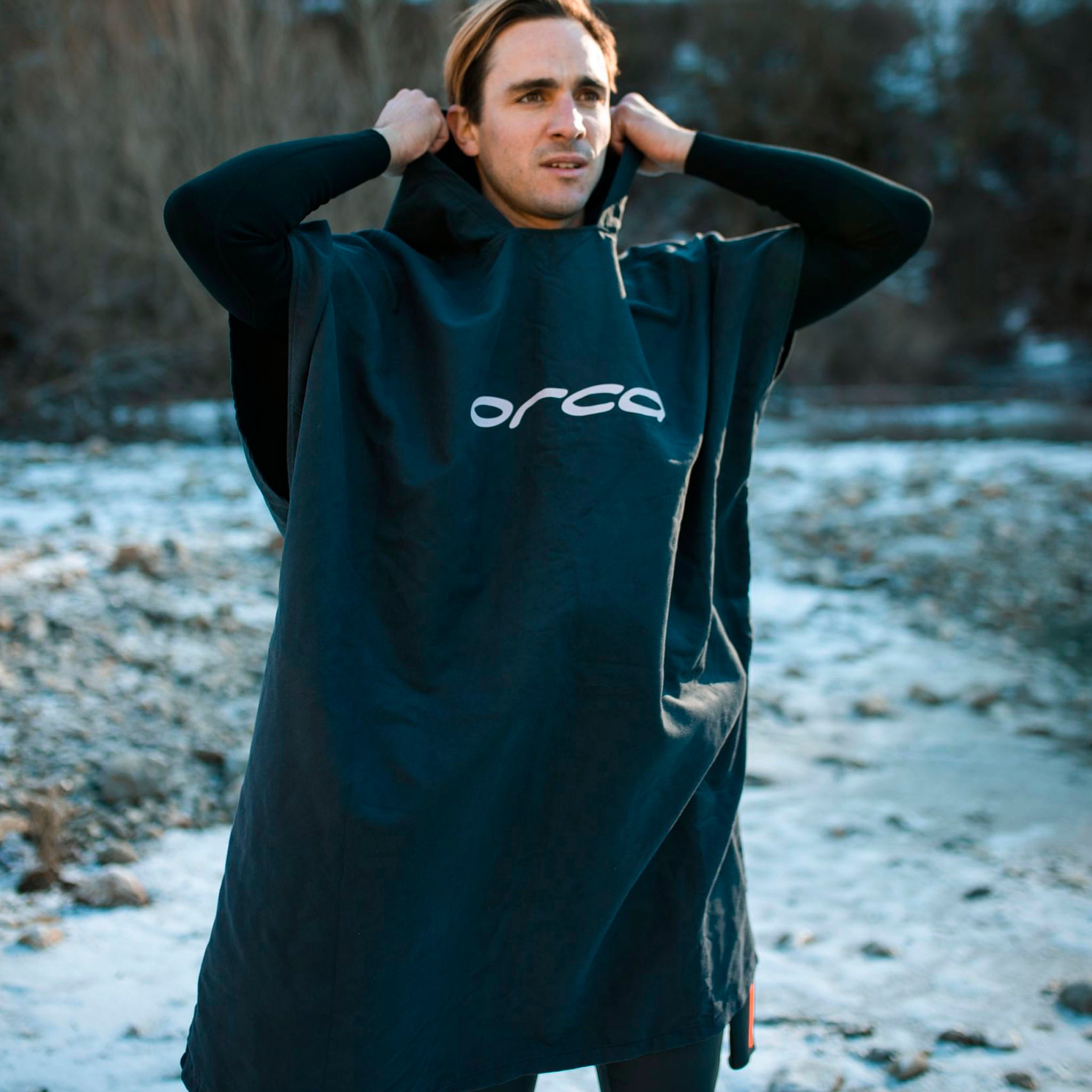 Orca Hooded Microfibre Beach Poncho Change Robe Unisex design