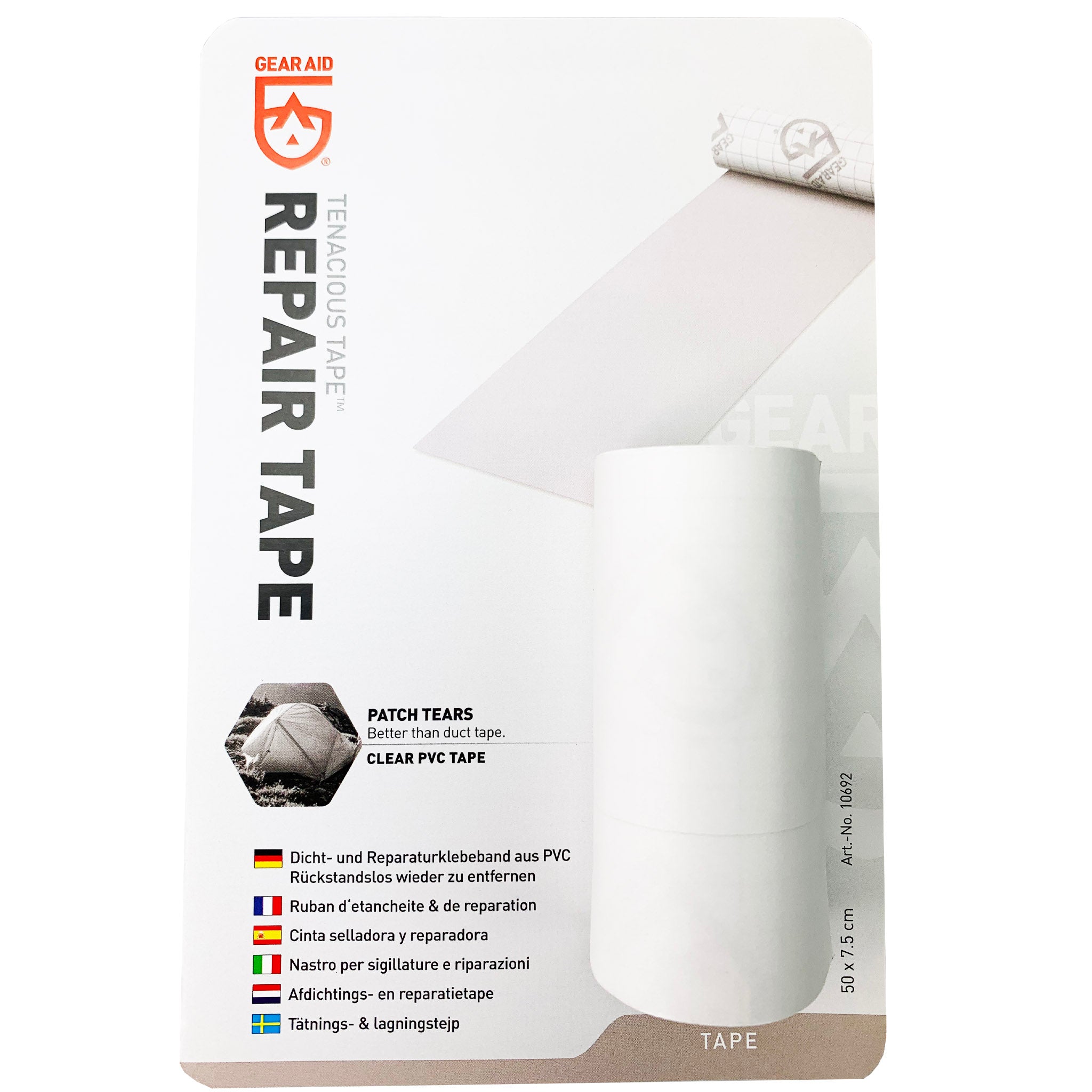 Gear Aid Repair Tape Tenacious Tape Clear Sealing