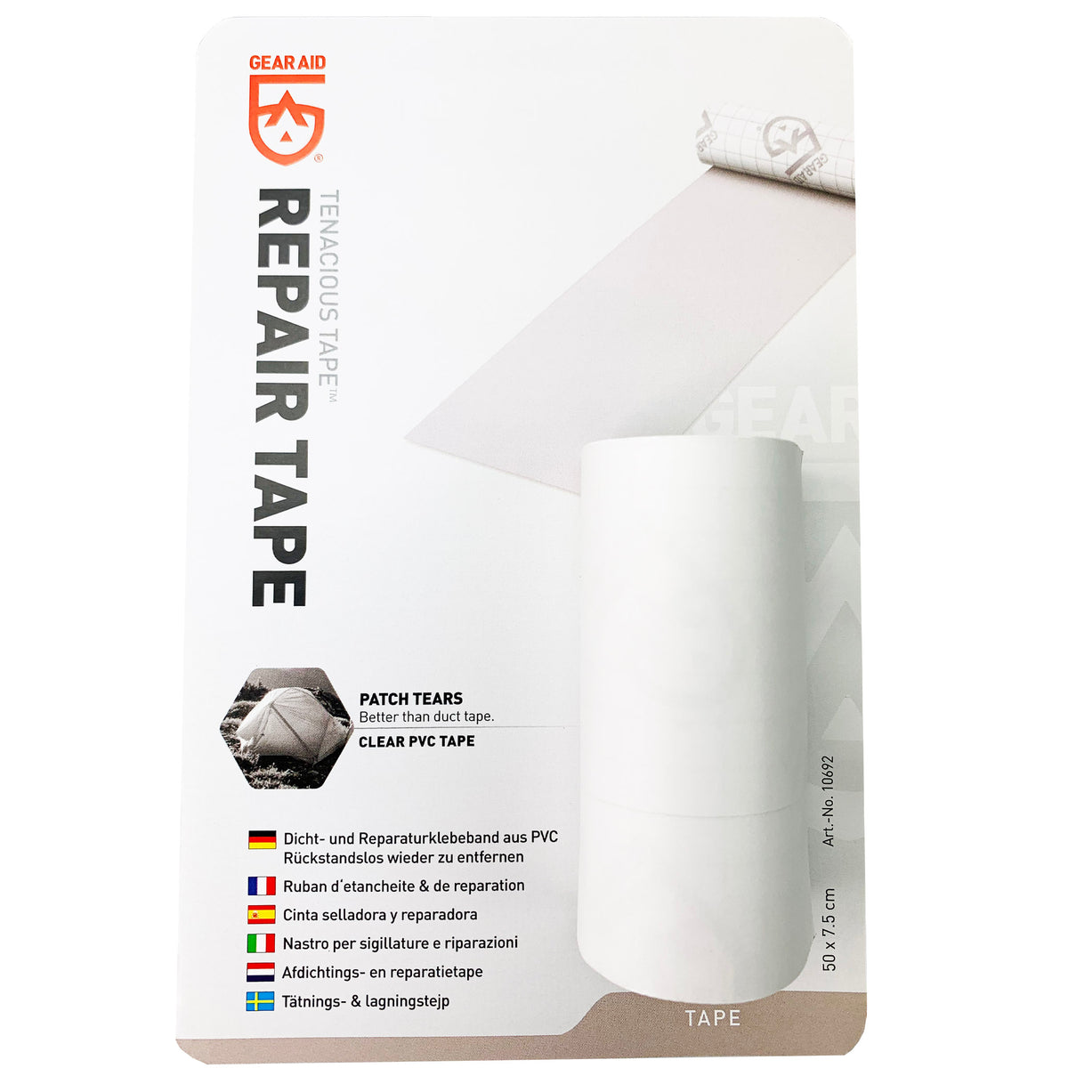 Gear Aid Repair Tape Tenacious Tape Clear Sealing