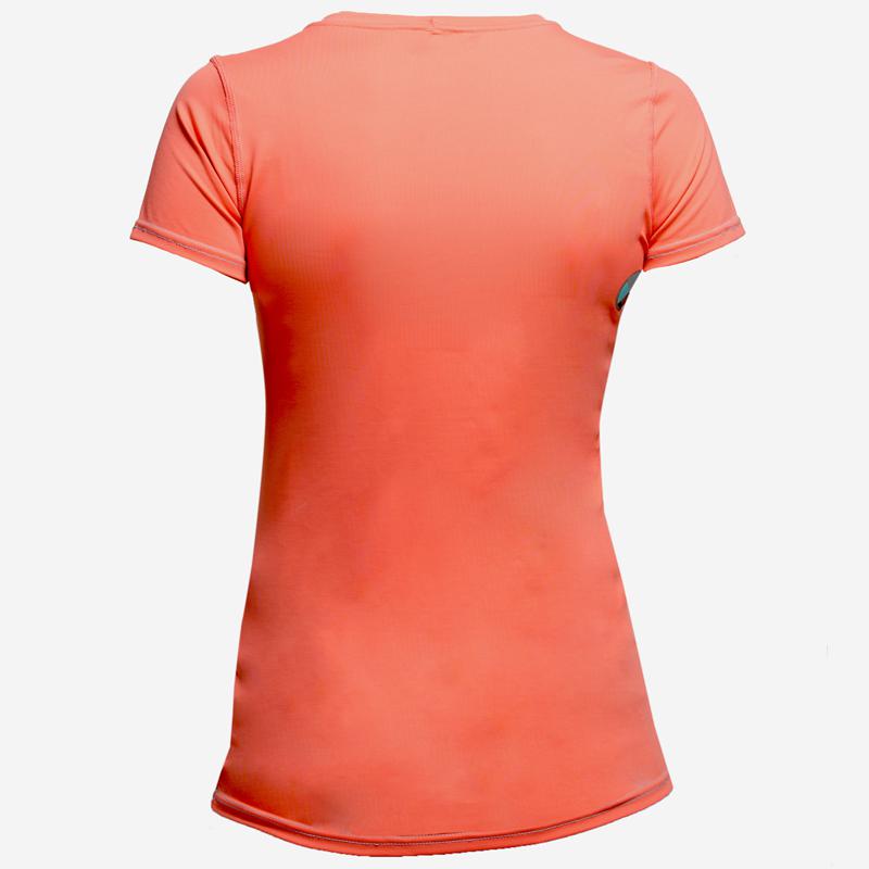 GUL Short Sleeve Ladies Tee Fit Rash Guard | Coral Back