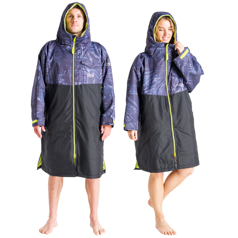 Robie Dry Series Recycled Long Sleeve Changing Robe Black/Shade/Lime