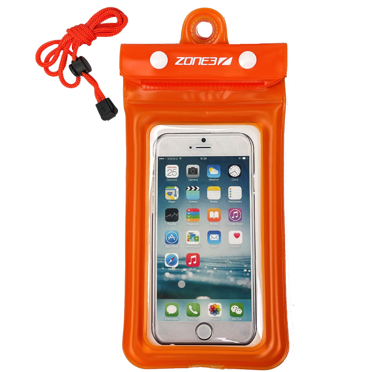 Zone3 Buoyancy Waterproof Phone Dry Pouch - iPhone pictured is not included