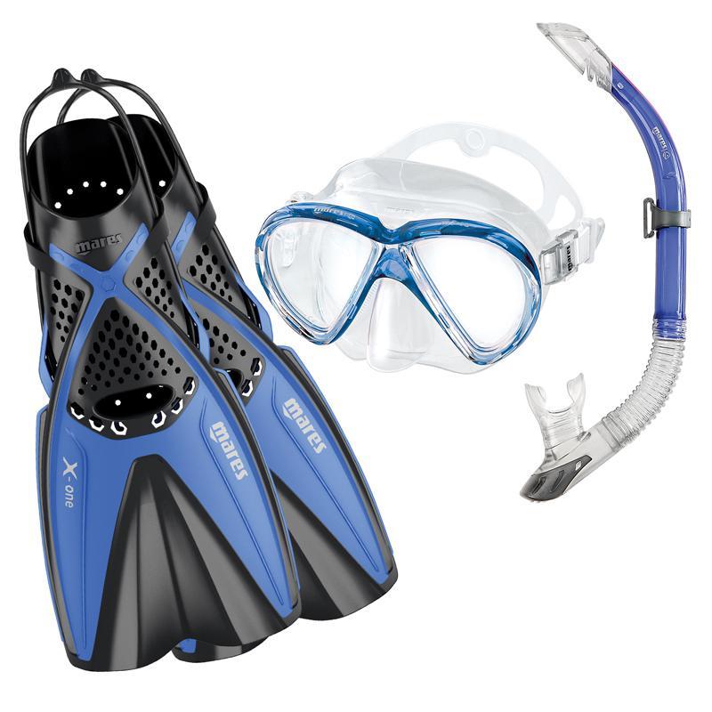 Mares X-One Marea Snorkelling Set with Fins | Blue