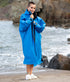 dryrobe Advance Long Sleeve | Cobalt Blue/Black beach changing robe