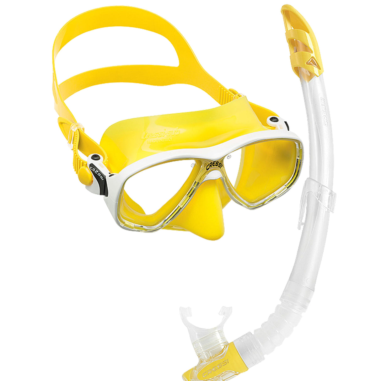 Cressi Marea Mask & Snorkel Set | Yellow Skirt