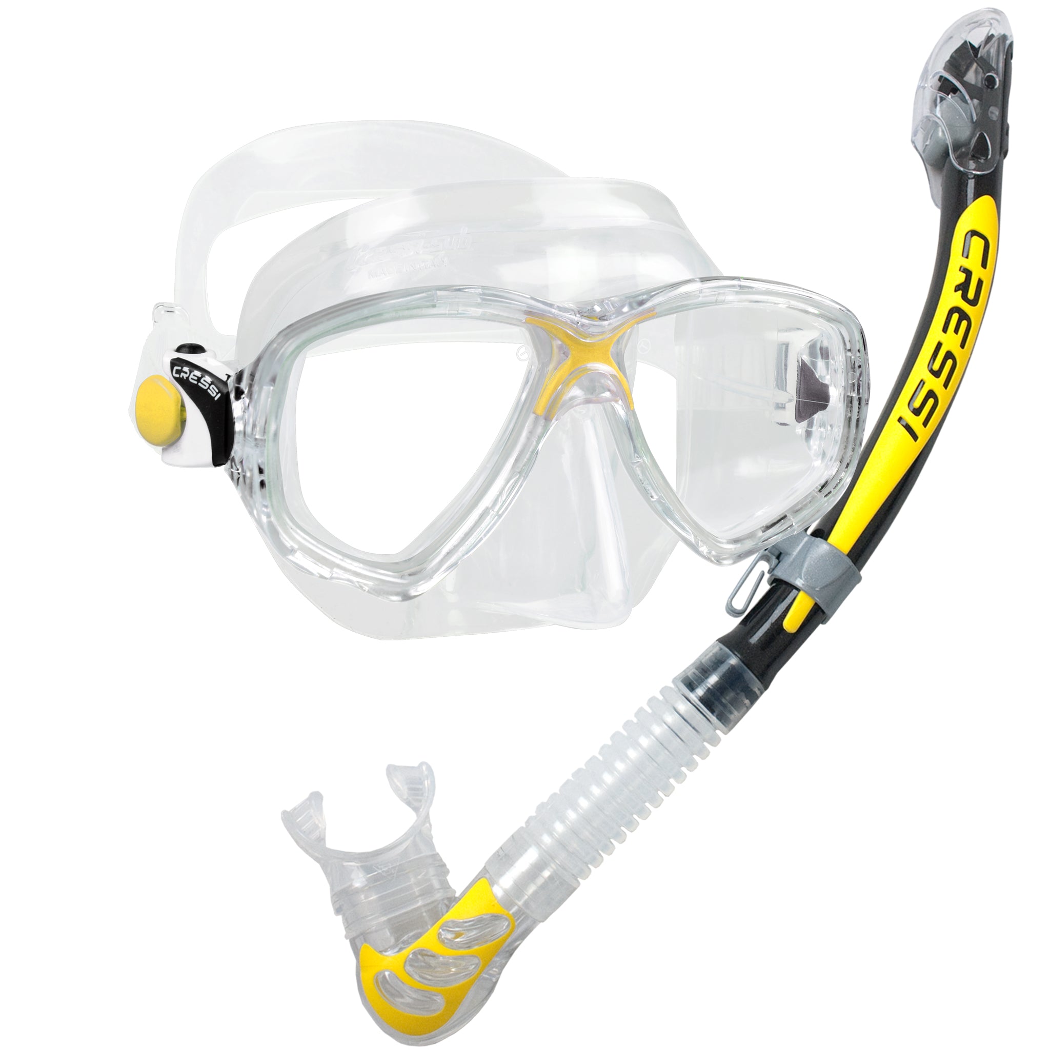 Cressi Marea Mask & Dry Snorkel | Yellow