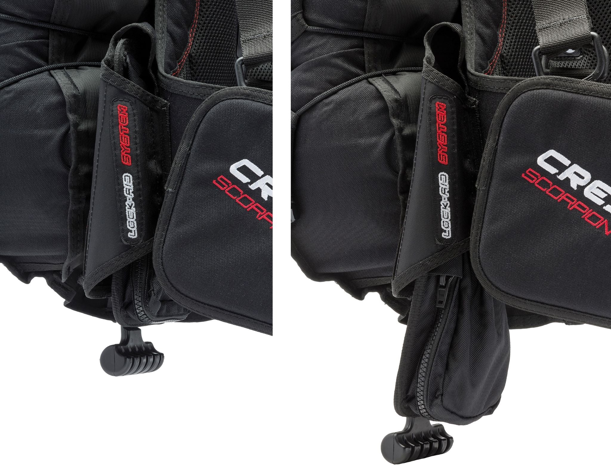 Cressi Scorpion BCD | Position and Removal of the Lock Aid Weight Pocket System