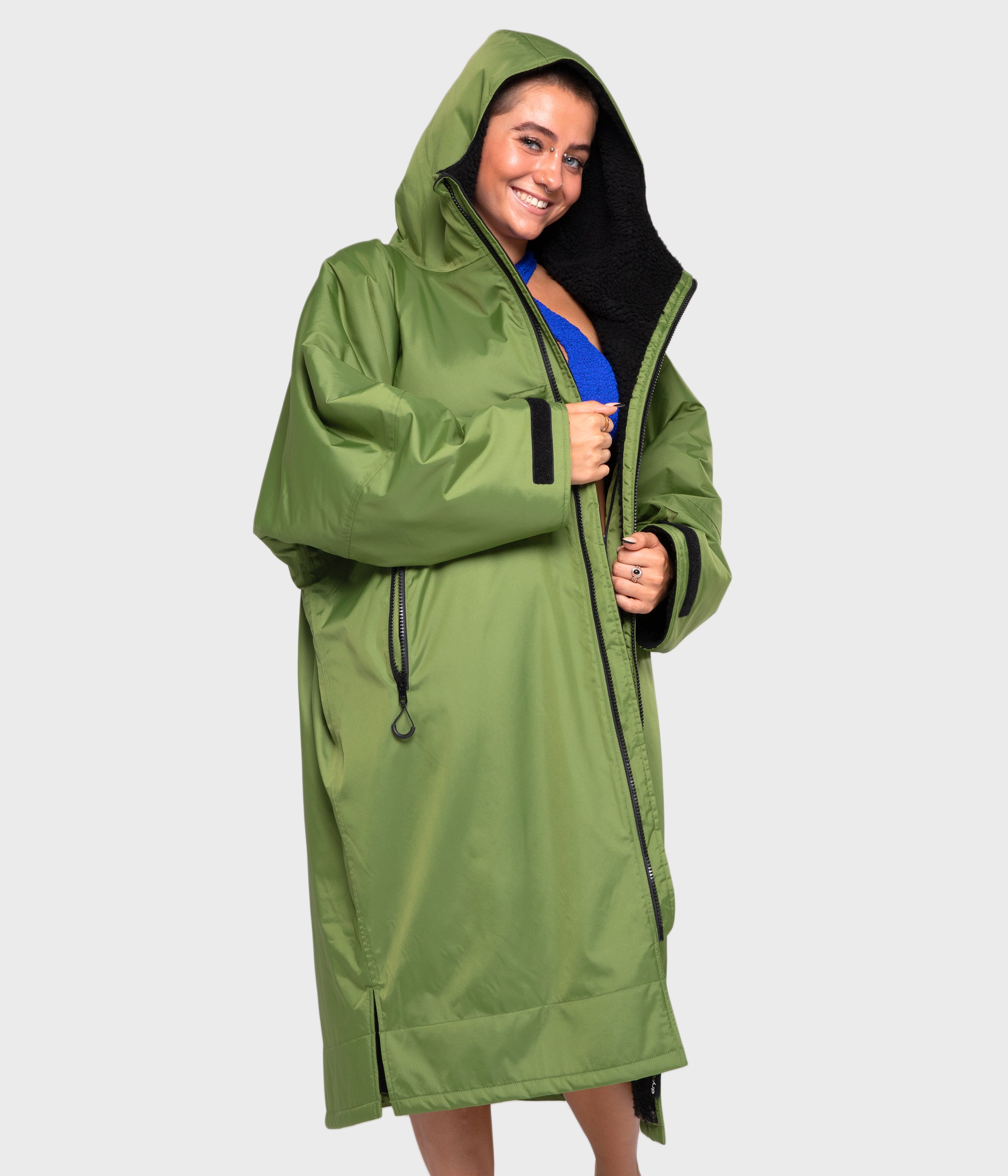 dryrobe Advance Long Sleeve | Forest Green/Black