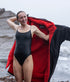 dryrobe Advance Long Sleeve | Black/Red Apres Swim