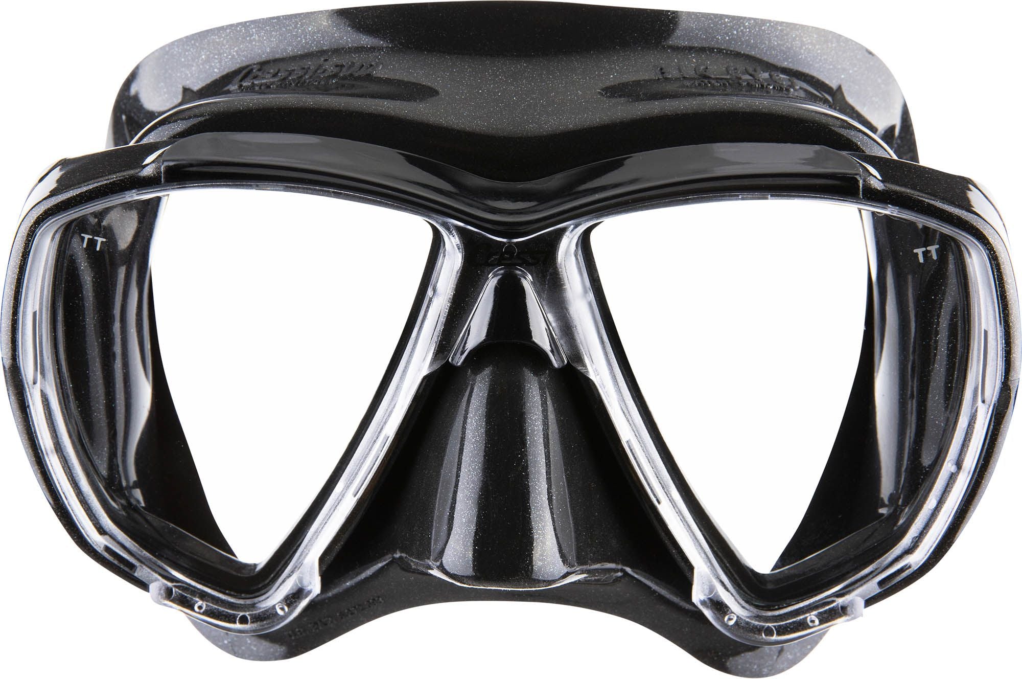 Cressi Big Eyes Mask | Black Silicone Front view