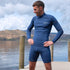 Zone3 Men's Yulex® Long Sleeve Top worn with the Yulex Jammers