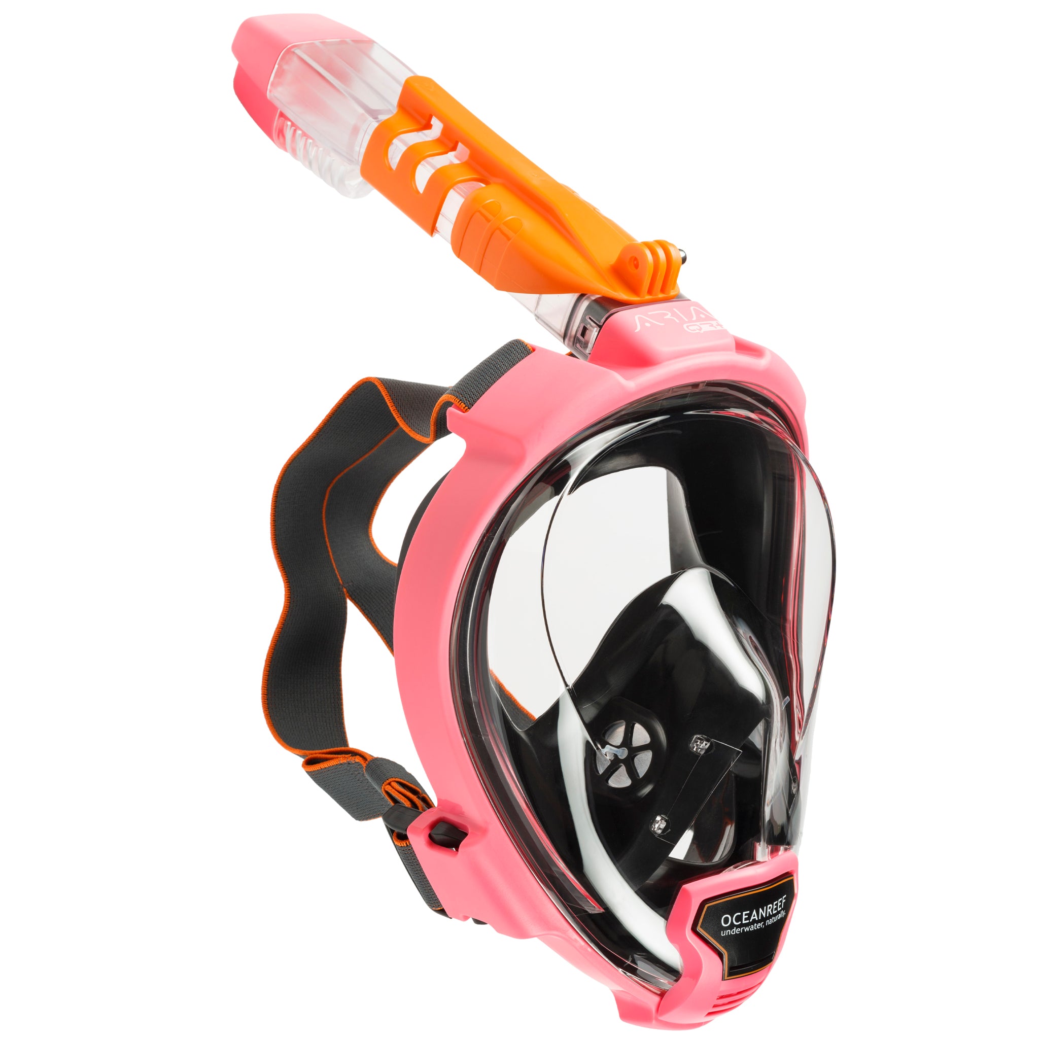 Ocean Reef ARIA QR Plus Full Face Snorkelling Mask | Side Pink