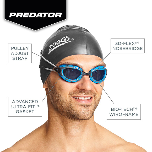 Zoggs Predator Pol Ultra Adult Goggles Grey
