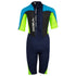 Gul Response 3/2mm Junior Shortie Wetsuit - Navy Lime - Back view unmodelled