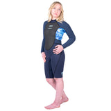 Reefwear Elise 3/2mm Women's Spring Wetsuit | Side view showing patterned torso panel