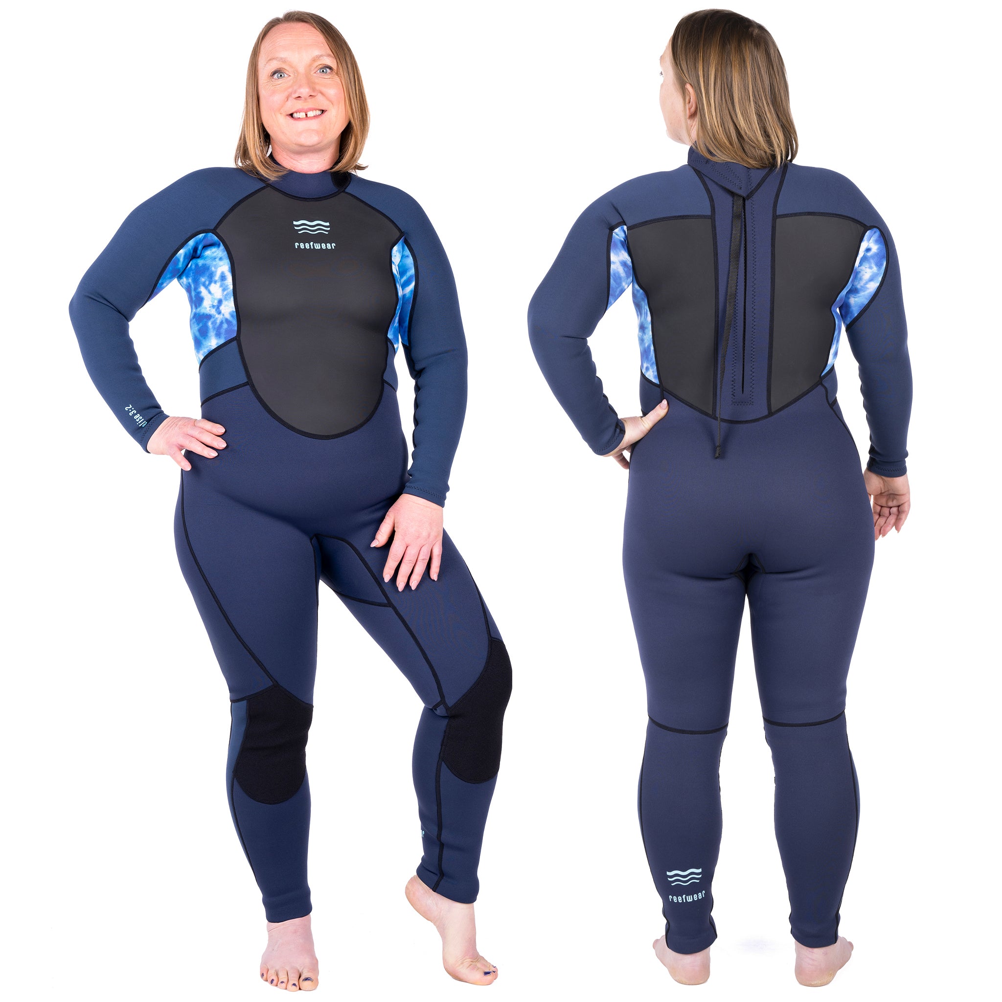 Reefwear Elise 3/2mm Women's Steamer Wetsuit | Front and back view