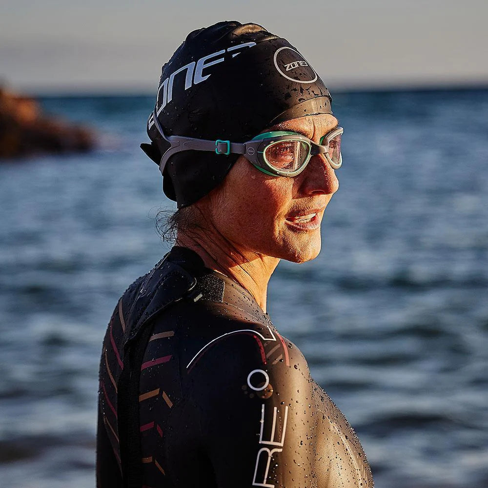 Zone3 Neoprene Headband | Worn over a swim cap