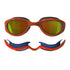 Zone3 Attack Polarised Mirrored Lens Swimming Goggles |  Navy/Orange showing Eye cup profile