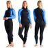 C-Skins Surflite 4/3mm Women's Wetsuit Black/Blue Tie Dye | Blue Shoulders