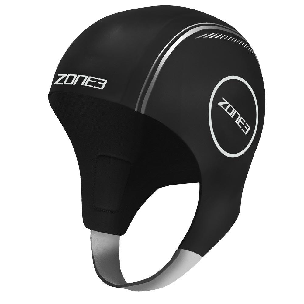 Zone3 Neoprene Swim Cap | Black/Silver