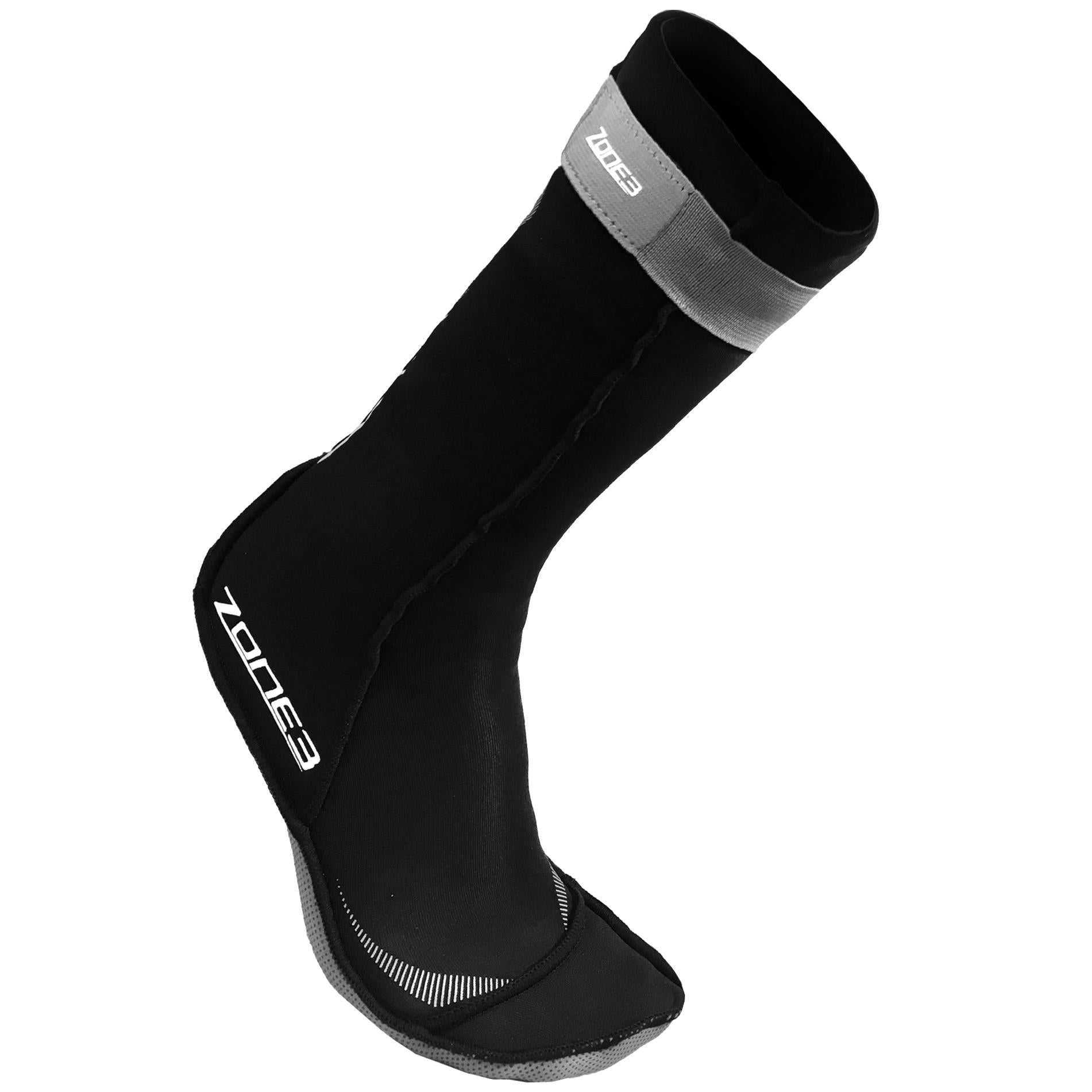 Zone3 Neoprene Swim Socks | Black/Silver