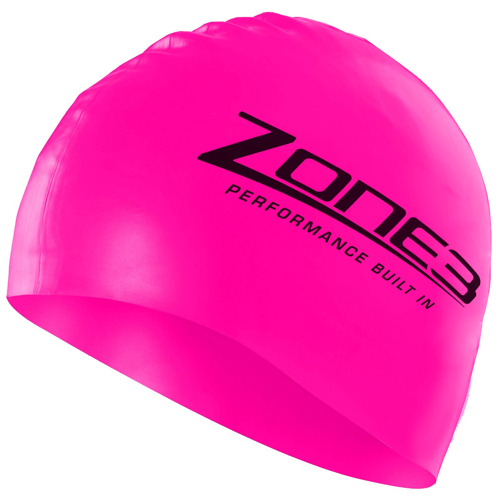 Zone3 Hi Viz Silicone Swim Cap | Pink