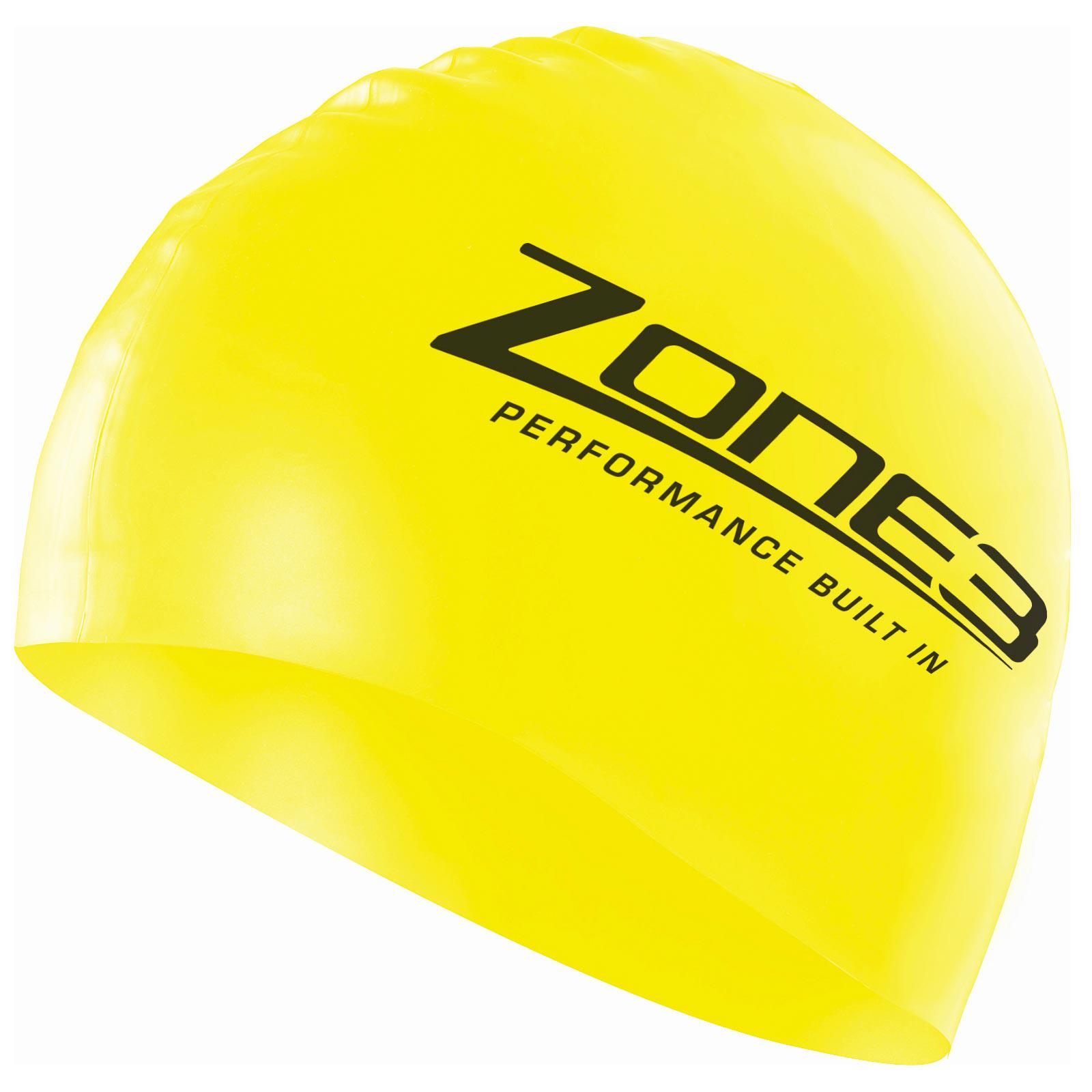 Zone3 Hi Viz Silicone Swim Cap | Yellow