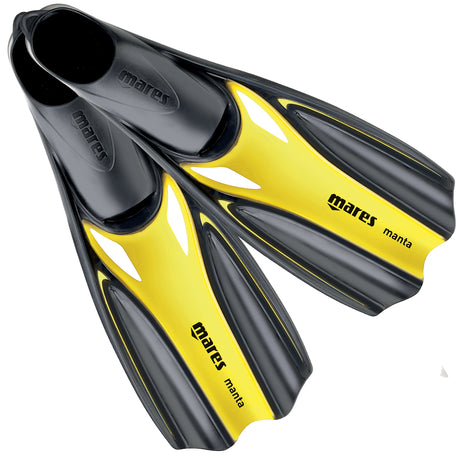 Mares Manta Full Kids Foot Snorkelling Fins, yellow