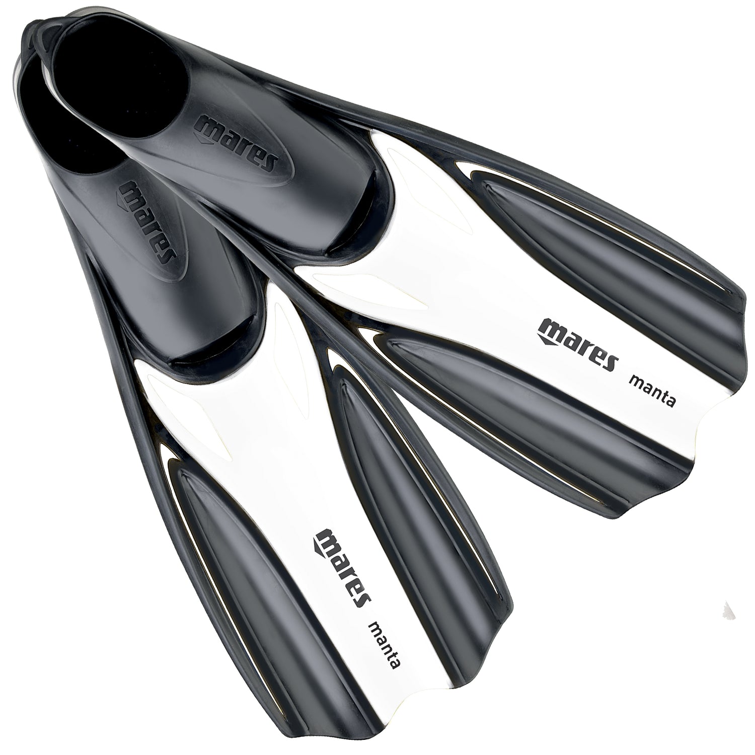 Mares Manta Full Kids Foot Snorkelling Fins, white