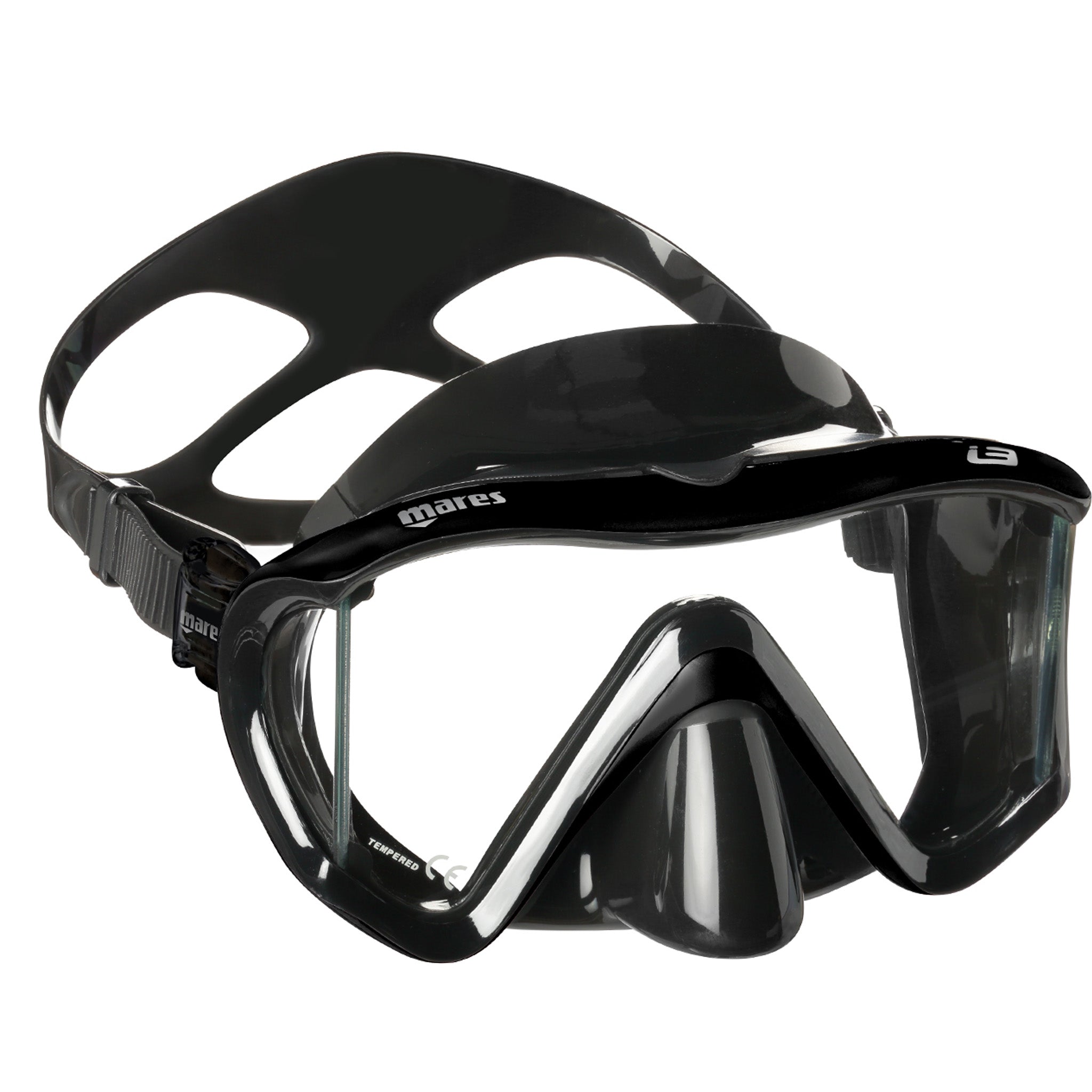 Mares i3 Mask for Scuba Diving and Snorkelling | Black/Black