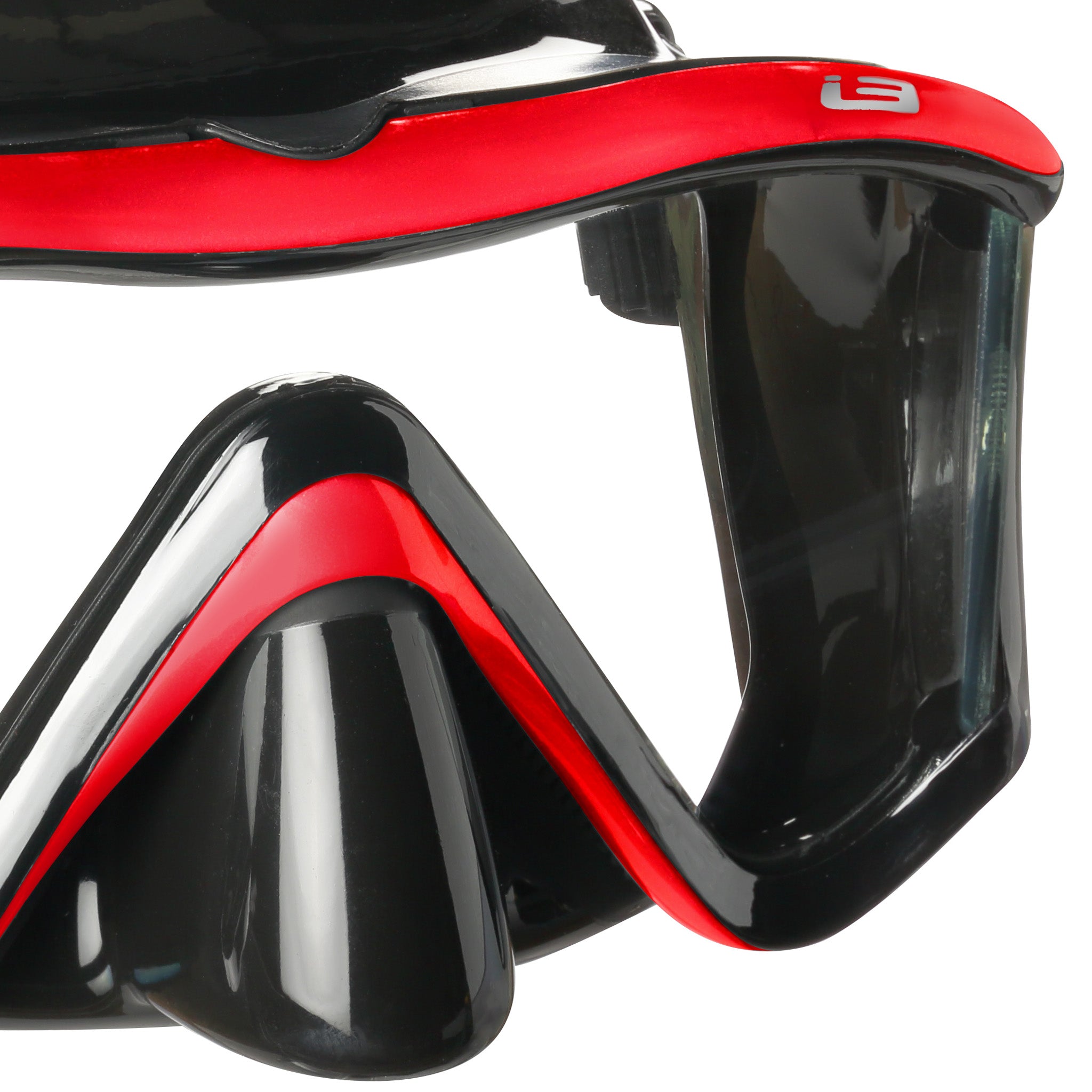 Mares i3 Mask for Scuba Diving and Snorkelling | Black/Red Detail