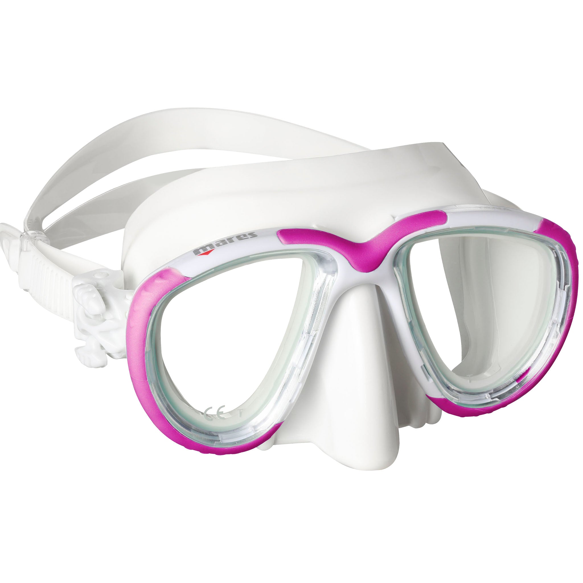 Mares Tana Diving, Snorkelling and Freediving Mask - White Pink White
