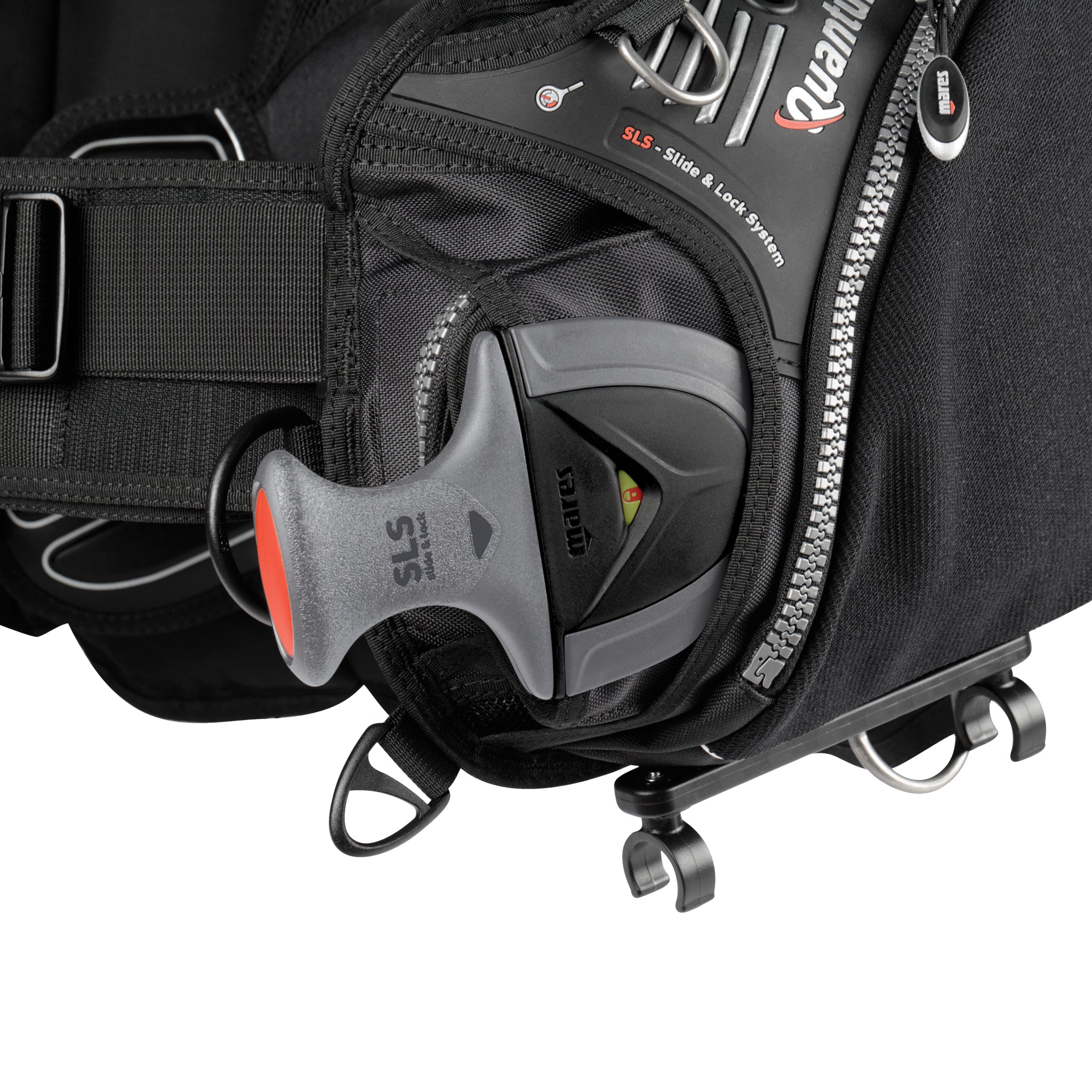 Mares Quantum BCD | Slide & Lock System Detail