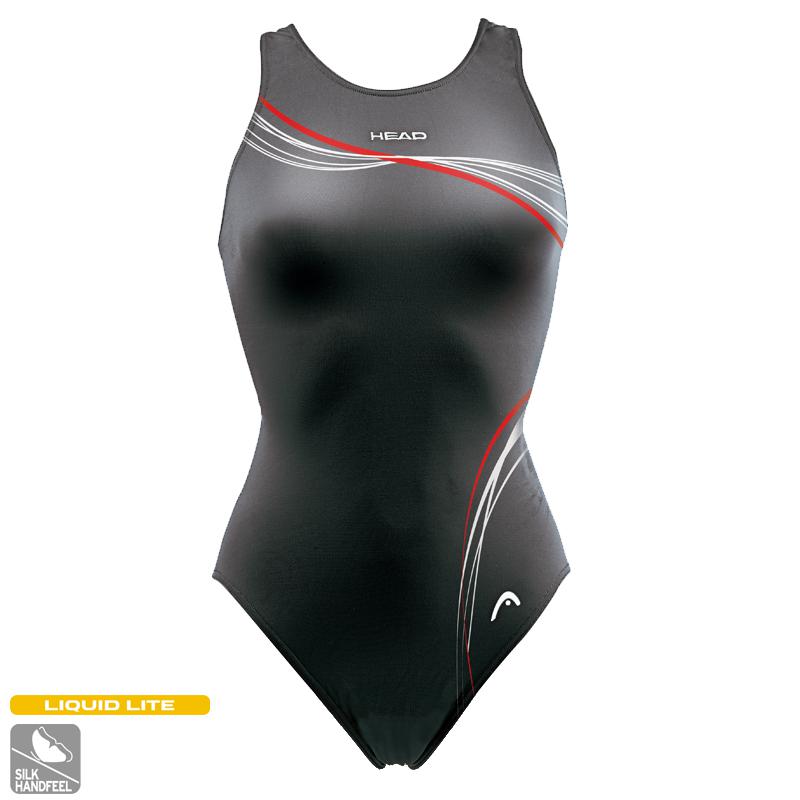 Head Techno Med-Leg Swimming Costume | Black