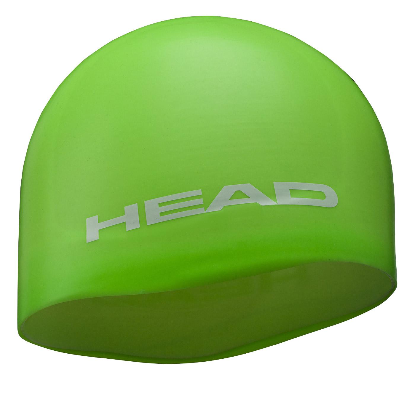Head Moulded Silicone Swim Cap | Green