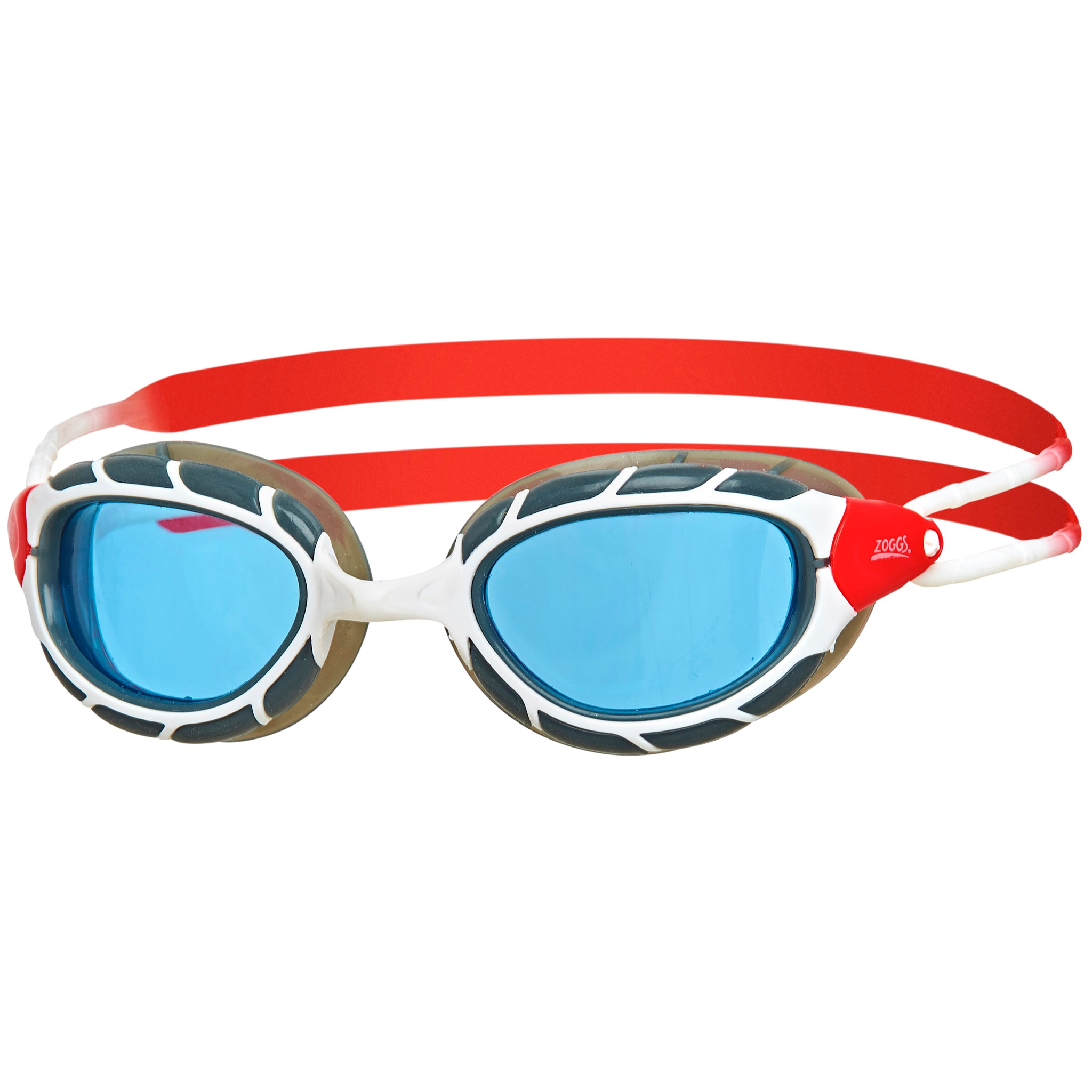 Zoggs Predator Regular Profile Fit Tinted Lenses | White/Red