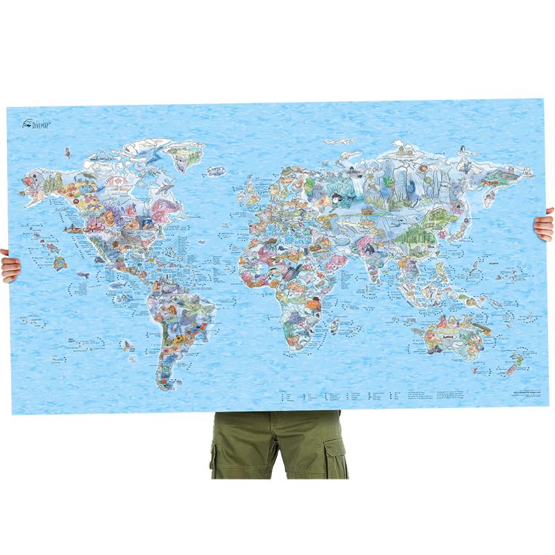 Awesome Maps World Dive Map 'Dive Bucket List' | Being Held