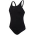 Speedo Boomstar Allover Muscleback Swimsuit - Black/Grey